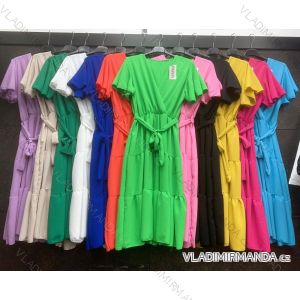 Women's Long Chiffon Short Sleeve Dress (S/M ONE SIZE) ITALIAN FASHION IMWGM23456