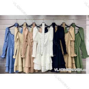 Women's Long Chiffon Short Sleeve Dress (S/M ONE SIZE) ITALIAN FASHION IMWGM23456