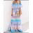 Women's Long Chiffon Short Sleeve Dress (S/M ONE SIZE) ITALIAN FASHION IMWGM23456