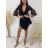 Women's Long Chiffon Short Sleeve Dress (S/M ONE SIZE) ITALIAN FASHION IMWGM23456