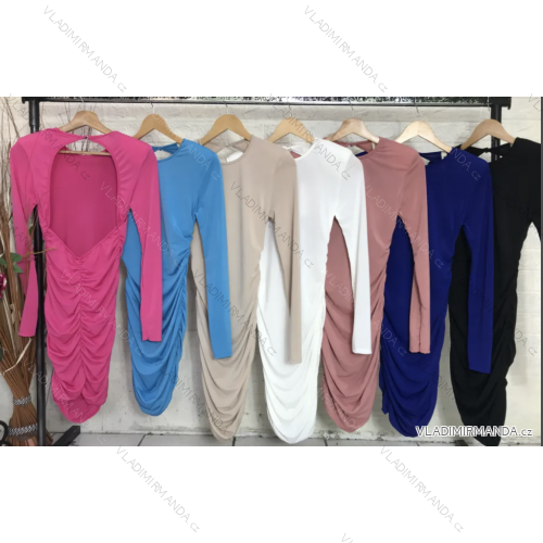 Women's Elegant Long Sleeve Dress (S/M ONE SIZE) ITALIAN FASHION IMPGM235763