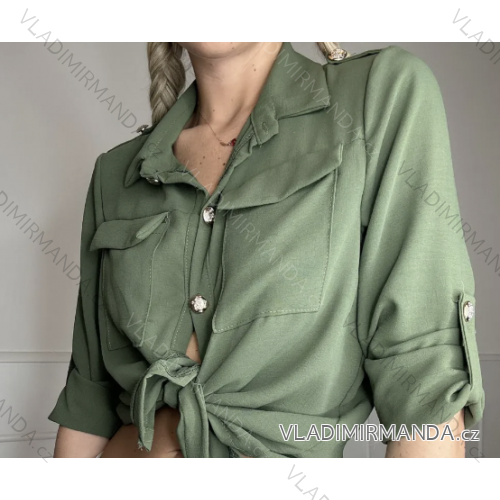 Women's Long Sleeve Shirt (S/M ONE SIZE) ITALIAN FASHION IMPBB23E89119