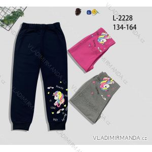 Girls' long slim tracksuits (134-164) SEASON SEZ22L-2222