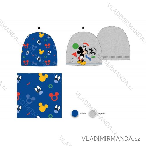 Set of cap and neckband mickey mouse children's boy (52-54 cm) SETINO MIC23-1138/1139
