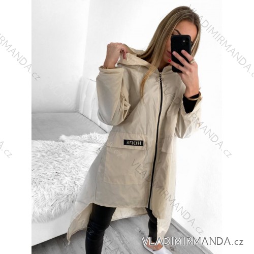 Women's oversized jacket oversize (UNI XL / 2XL) ITALIAN FASHION IMD20763 M / L béžová