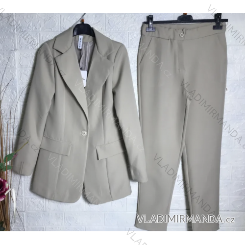 Women's long sleeve pants and jacket set (S-XL) ITALIAN FASHION IMPGM237879-3 beige S