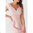 Šaty společenské krátký rukáv dámské (36-56) POLSKÁ MÓDA PMLMR23SIMONA light pink 36