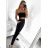Šaty letní na ramínka dámské (S/M ONE SIZE) ITALSKÁ MÓDA IMPBB22B21841 XL black