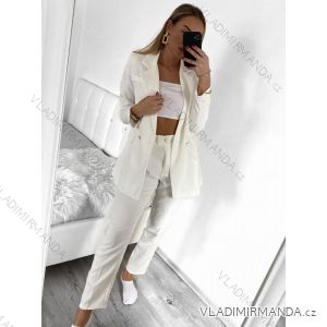 Women's Elegant Long Pants and Long Sleeve Blazer Set (S/M ONE SIZE) ITALIAN FASHION IMPBB232MY8908/DU