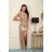 Women's Sleeveless Long Party Dress (36-54) POLISH FASHION PMLMR23JENNIFER-6 Beige 36