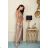Women's Sleeveless Long Party Dress (36-54) POLISH FASHION PMLMR23JENNIFER-6 Beige 36