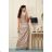 Women's Sleeveless Long Party Dress (36-54) POLISH FASHION PMLMR23JENNIFER-6 Beige 36