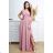 Women's Sleeveless Long Party Dress (34-54) POLISH FASHION PMLMR23ANITA-1 Pink 34