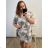 Summer Oversized Short Sleeve Summer Stripe Dress (UNI S / L) ITALIAN FASHION IMD2011989 4XL / 5XL red