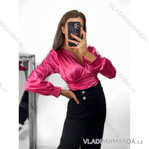 Body ala blouse elegant long sleeve women's (S/M ONE SIZE) ITALIAN FASHION IMM22LS17519 S/M pink