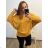 Oversized Long Sleeve Dress Oversized Dress (3XL / 4XL ONE SIZE) ITALIAN FASHION IMD211062