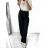 Women's Elegant Belt Long Sleeve Dress (S/M ONE SIZE) ITALIAN FASHION IMM23UN6139 S black