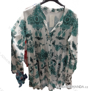 Women's Elegant Glitter Long Sleeve Dress (S/M/L/XL ONE SIZE) ITALIAN FASHION IMBM22010
