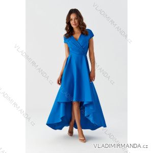 Women's long party short sleeve dress (36-56) POLISH FASHION PMLMR23SELENA-2