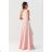 Šaty společenské krátký rukáv dámské (36-56) POLSKÁ MÓDA PMLMR23SIMONA light pink 34