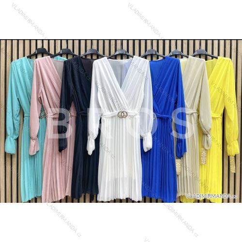 Women's Elegant Long Sleeve Dress (S/M ONE SIZE) ITALIAN FASHION IMWGB23694