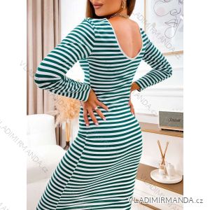 Sports Long Sleeve Women's Stripe Dress (S/M ONE SIZE) ITALIAN FASHION IMWGB23695