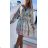 Women's Long Chiffon Short Sleeve Dress (S/M ONE SIZE) ITALIAN FASHION IMWGM23456