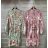 Women's Long Chiffon Short Sleeve Dress (S/M ONE SIZE) ITALIAN FASHION IMWGM23456