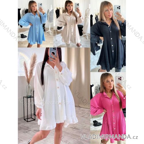 Women's Long Chiffon Short Sleeve Dress (S/M ONE SIZE) ITALIAN FASHION IMWGM23456