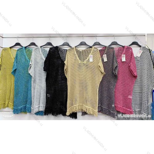 Women's Long Chiffon Short Sleeve Dress (S/M ONE SIZE) ITALIAN FASHION IMWGM23456