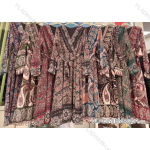 Women's Long Chiffon Short Sleeve Dress (S/M ONE SIZE) ITALIAN FASHION IMWGM23456