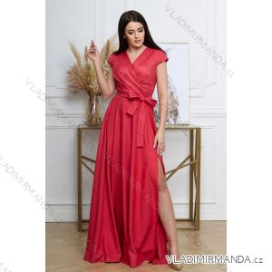 Women's long party short sleeve dress (36-56) POLISH FASHION PMLMR23ALEXIS-1