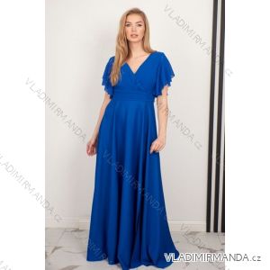 Women's long party short sleeve dress (36-54) POLISH FASHION PMLMR23LAURA-3