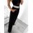 Women's Elegant Belt Long Sleeve Dress (S/M ONE SIZE) ITALIAN FASHION IMM23UN6139 S black