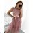 Šaty elegantní tylové s krajkou bez rukávů dámské (S/M ONE SIZE) ITALSKÁ MÓDA IMM239662 S/M white