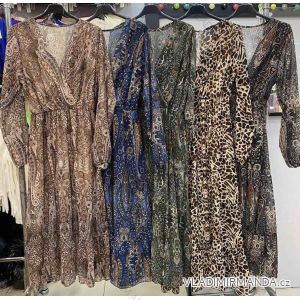 Women's Elegant Chiffon Long Sleeve Dress (S/M ONE SIZE) ITALIAN FASHION IMWE23989