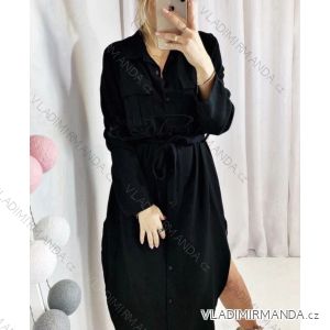 Women's Long Shirt Long Sleeve Dress (S/M ONE SIZE) ITALIAN FASHION IMWGB231013