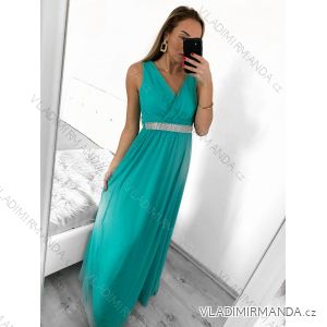 Women's Long Casual Elegant Sleeveless Dress (S/M ONE SIZE) ITALIAN FASHION IMPSH223598/DU
