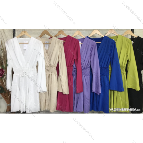 Women's Elegant Long Sleeve Dress (S/M ONE SIZE) ITALIAN FASHION IMPGM2323062