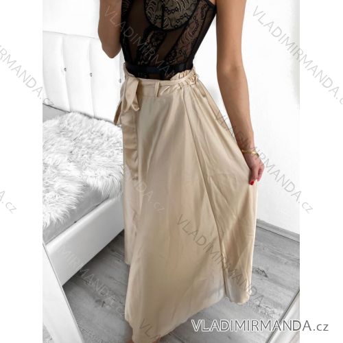 Women's Long Sleeve Knitted Turtleneck Sweater (S/M ONE SIZE) ITALIAN FASHION IM323001 S/M béžová