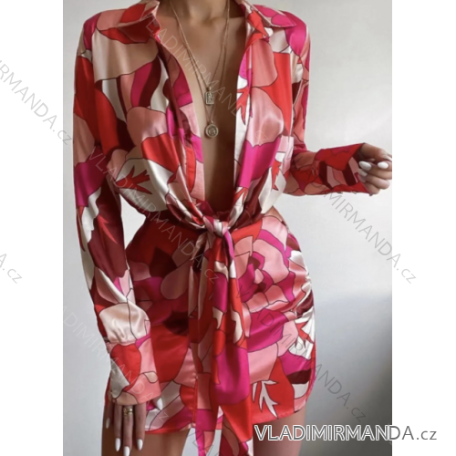 Women's Elegant Long Sleeve Dress (S/M ONE SIZE) ITALIAN FASHION IMPOC235457