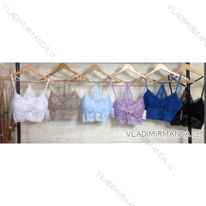 Women's Strappy Lace Crop Top (S/M ONE SIZE) ITALIAN FASHION IMPGM233014