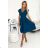 348-5 SCARLETT - flared dress with a neckline - sea ​​color