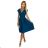 348-5 SCARLETT - flared dress with a neckline - sea ​​color