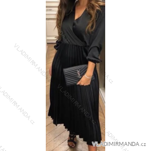 Women's Long Elegant Long Sleeve Dress (S/M ONE SIZE) ITALIAN FASHION IMPMG235775