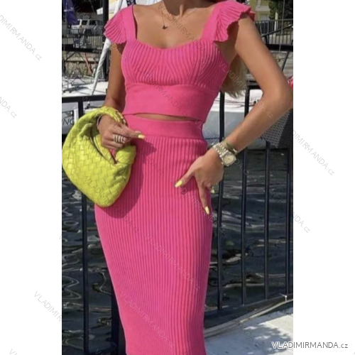 Women's Long Skirt and Sleeveless Top Set (S/M ONE SIZE) ITALIAN FASHION IMPMG231334