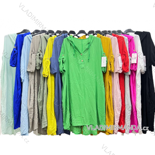 Shirt extended 3/4 long sleeve women's (L/XL/2XL ONE SIZE) ITALIAN FASHION IM423025