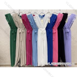 Women's Long Chiffon Short Sleeve Dress (S/M ONE SIZE) ITALIAN FASHION IMWGS231048
