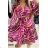 Women's Long Chiffon Short Sleeve Dress (S/M ONE SIZE) ITALIAN FASHION IMWGS231048