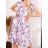 Women's Long Chiffon Short Sleeve Dress (S/M ONE SIZE) ITALIAN FASHION IMWGS231048